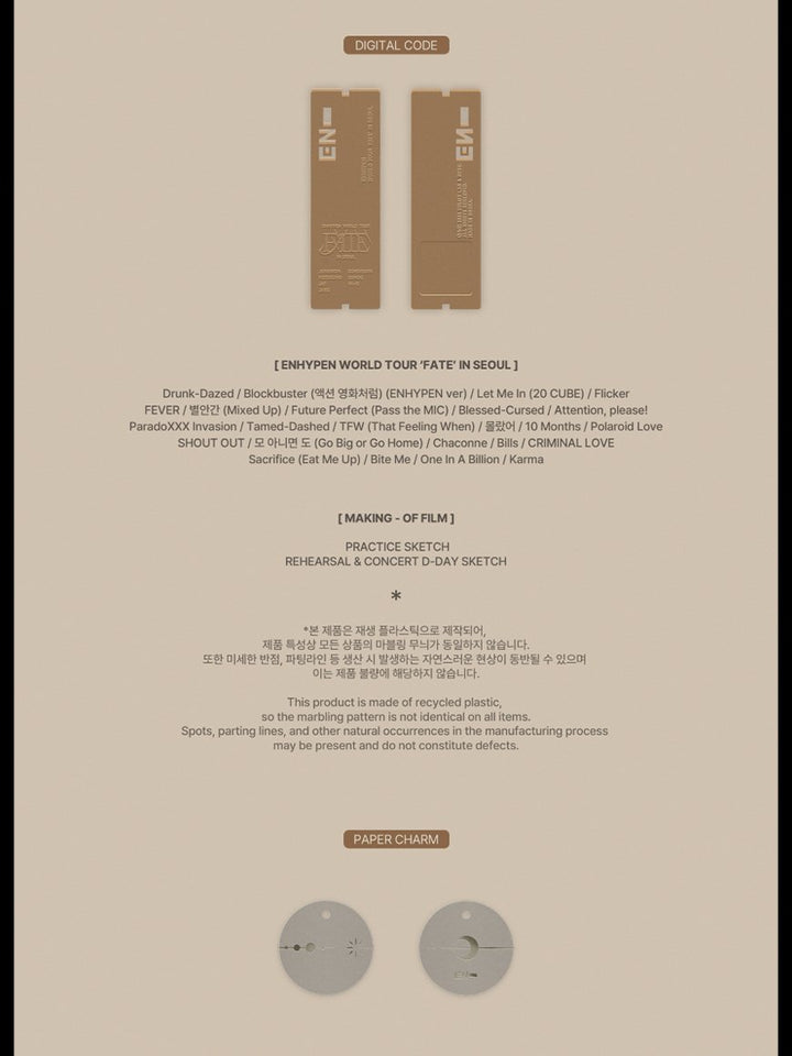 ENHYPEN - World Tour 'FATE' in SEOUL - Digital Code - Seoul - Mate
