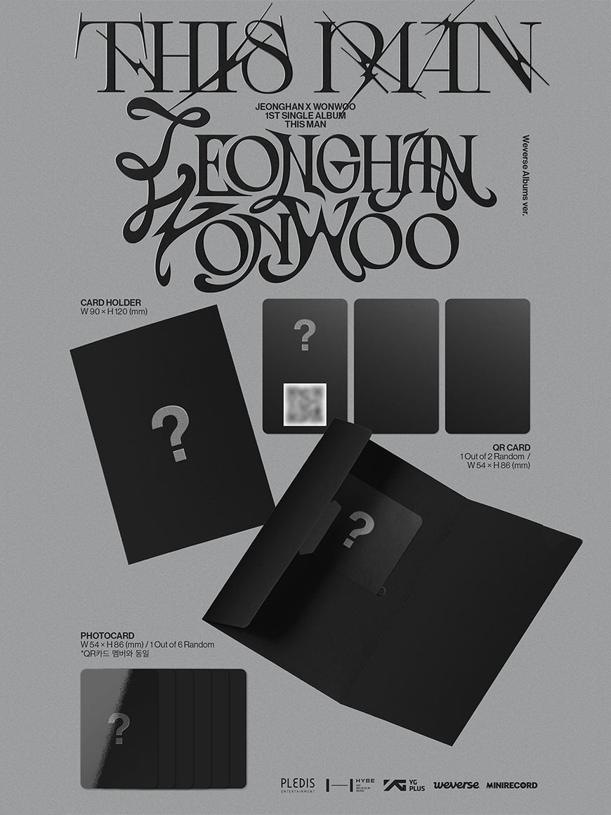 Jeonghan X Wonwoo (Seventeen) - THIS MAN (WeVerse Albums Ver.) + WITHMUU Lesezeichen - Seoul-Mate