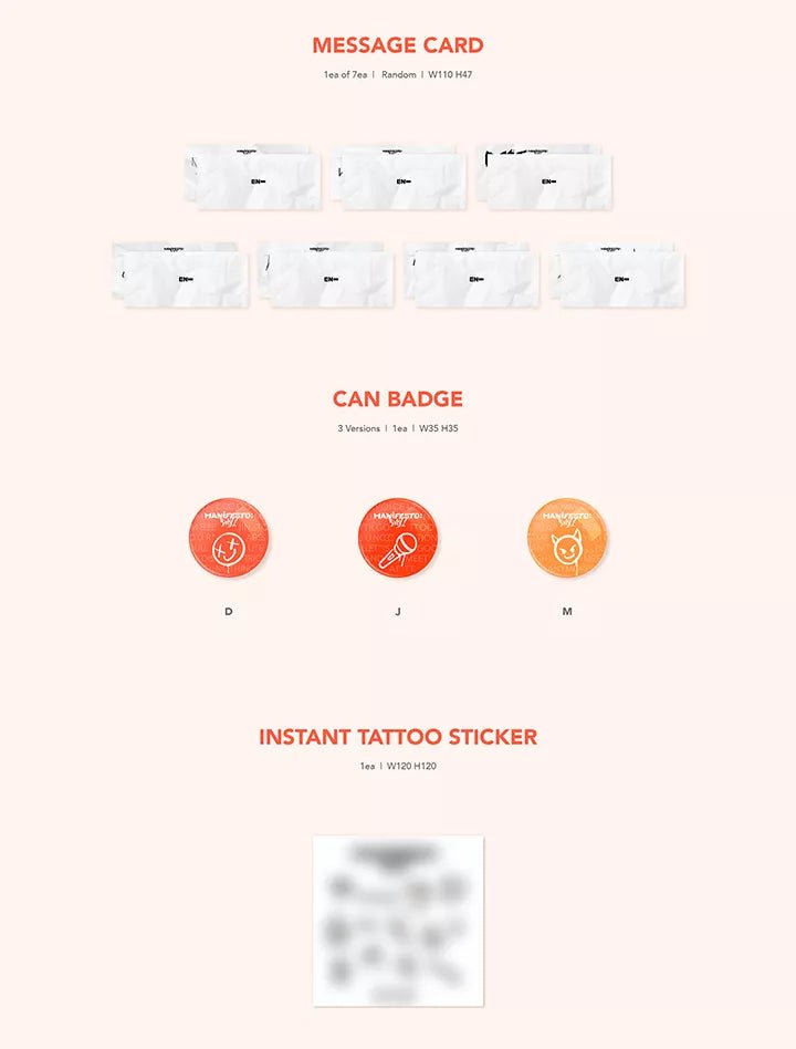 ENHYPEN - Manifesto: Day 1 (3rd Mini-Album) Details