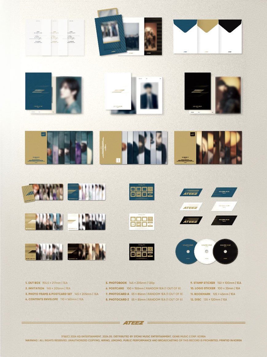 ATEEZ - GOLDEN HOUR : Part.1 (10th Mini Album) + WITHMUU Fotokarte - Seoul - Mate