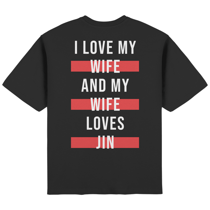 BTS - «I Love My Wife and My Wife Loves BTS» Oversized T-Shirt - SeoulMate