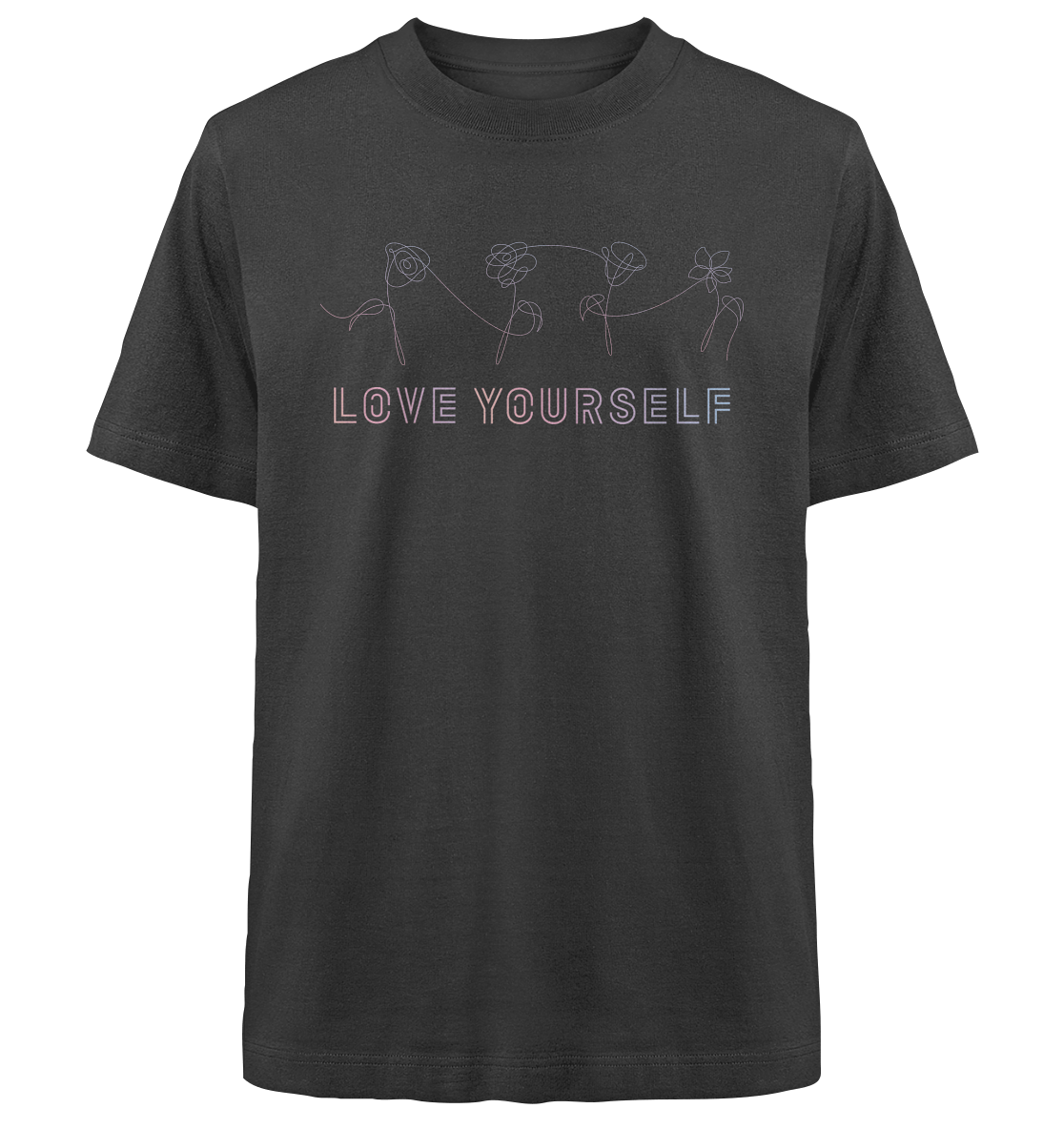 Maglietta BTS Love Yourself | Unisex | Bianca E Nera | Regular Fit | Prodotta In Europa