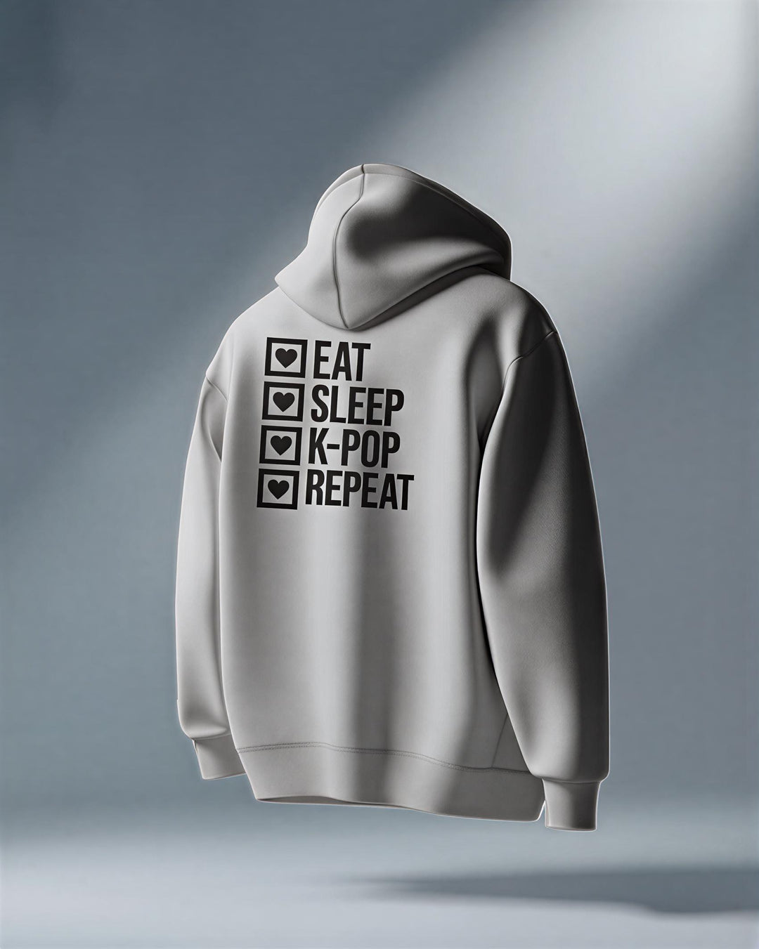 K-Pop Fan Hoodie "Eat, Sleep, K-Pop, Repeat" - Hoodie for K-Pop Fans