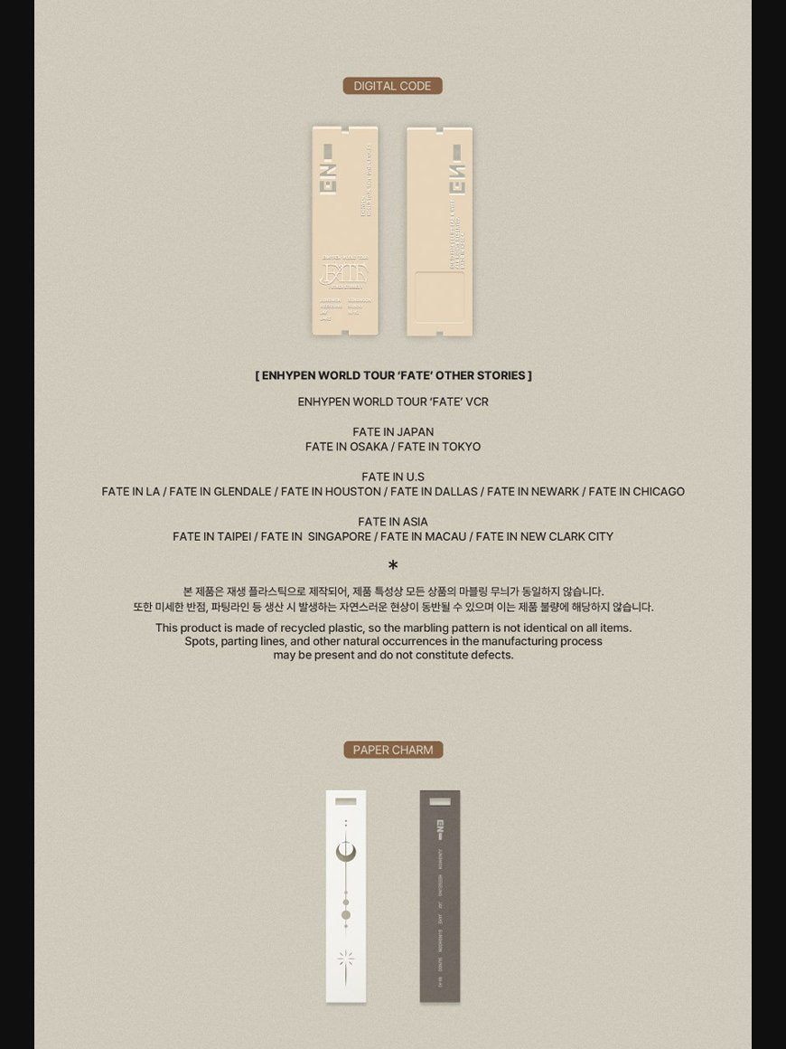 ENHYPEN - World Tour 'FATE' OTHER STORIES - Digital Code - Seoul - Mate