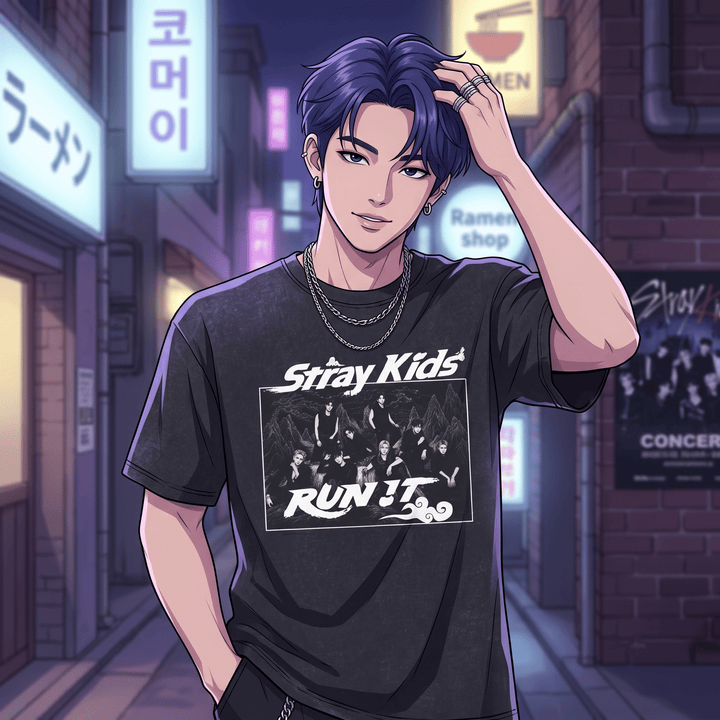 Stray Kids - "RUN IT" Streetwear T-Shirt - SeoulMate