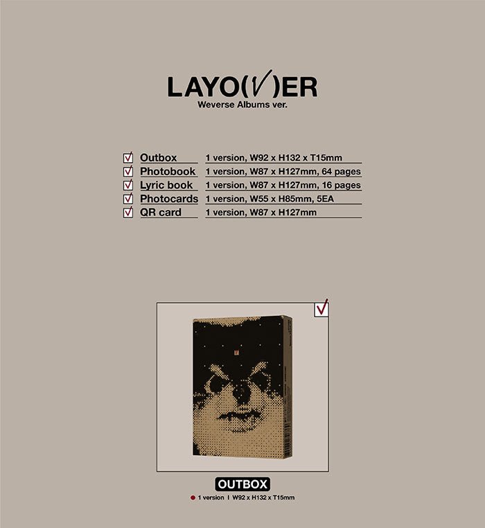 V (BTS) - LAYOVER WeVerse Albums Ver. (1st Solo-Album) - Seoul-Mate